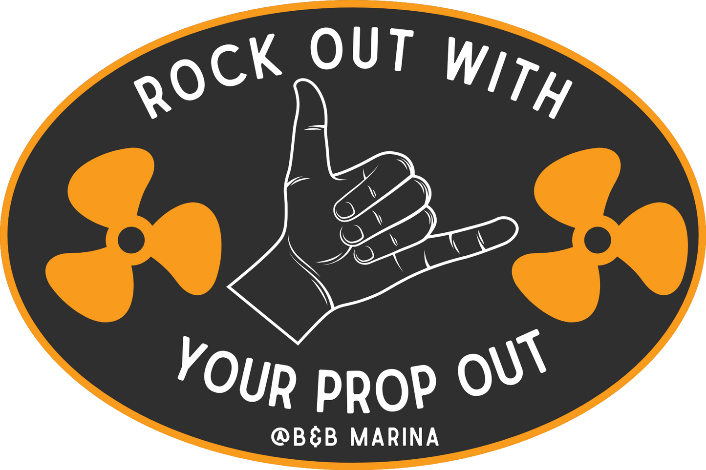 Higgins Lake Rock Out Prop Out Sticker *