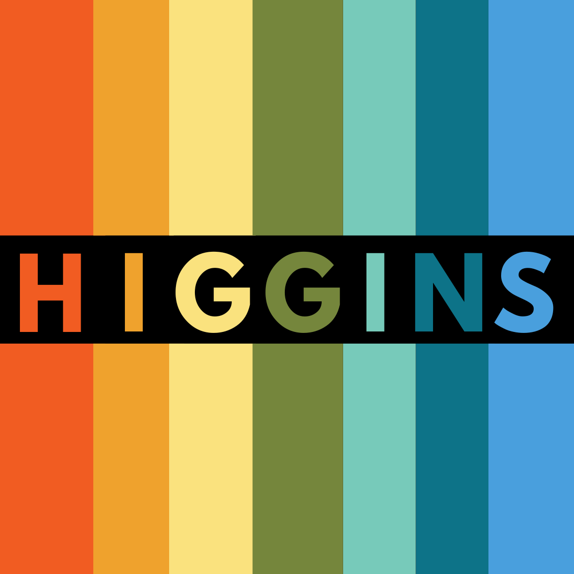 Higgins Lake Square Stripes Sticker *