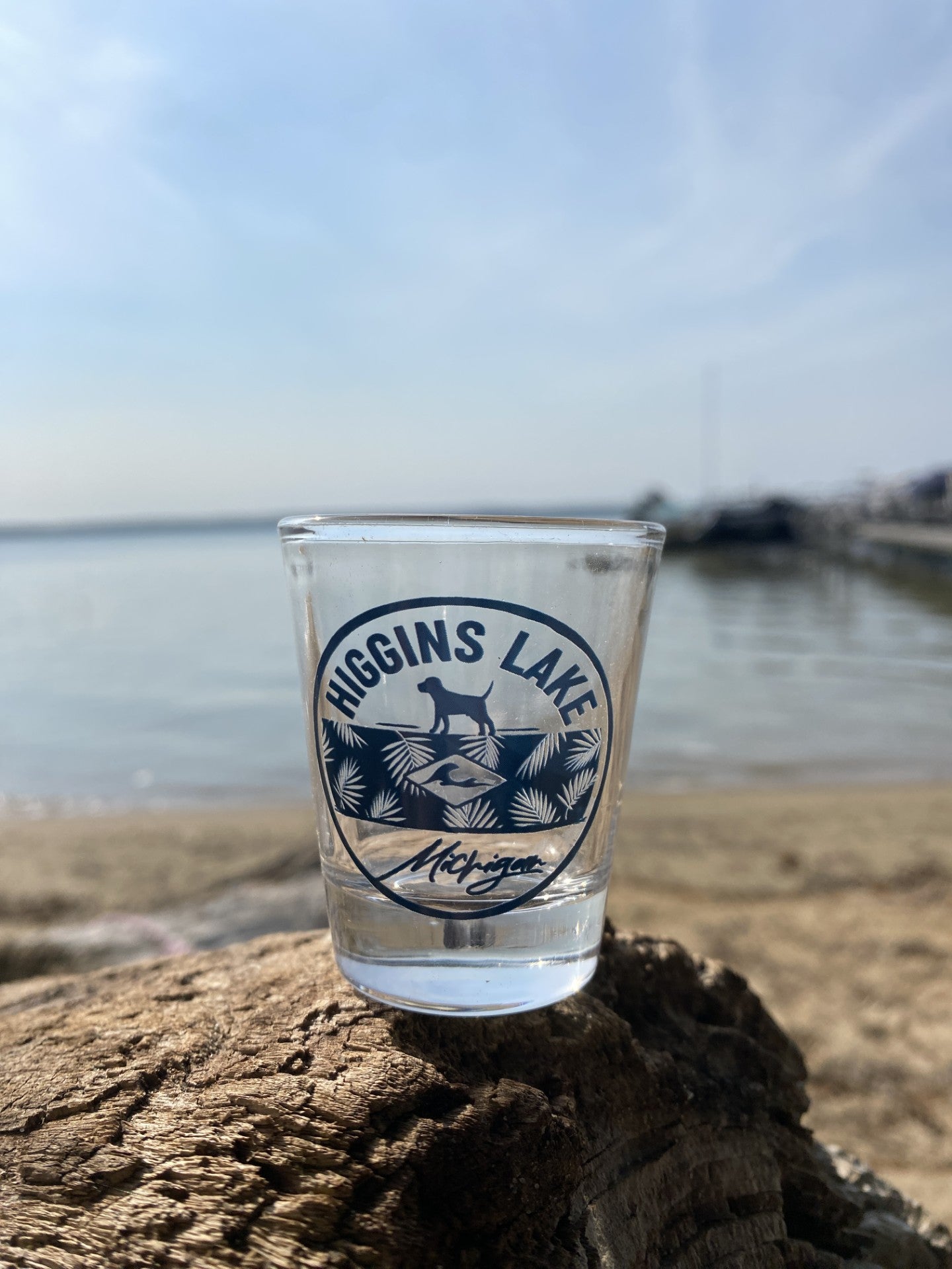 Higgins Lake Shot Glass*
