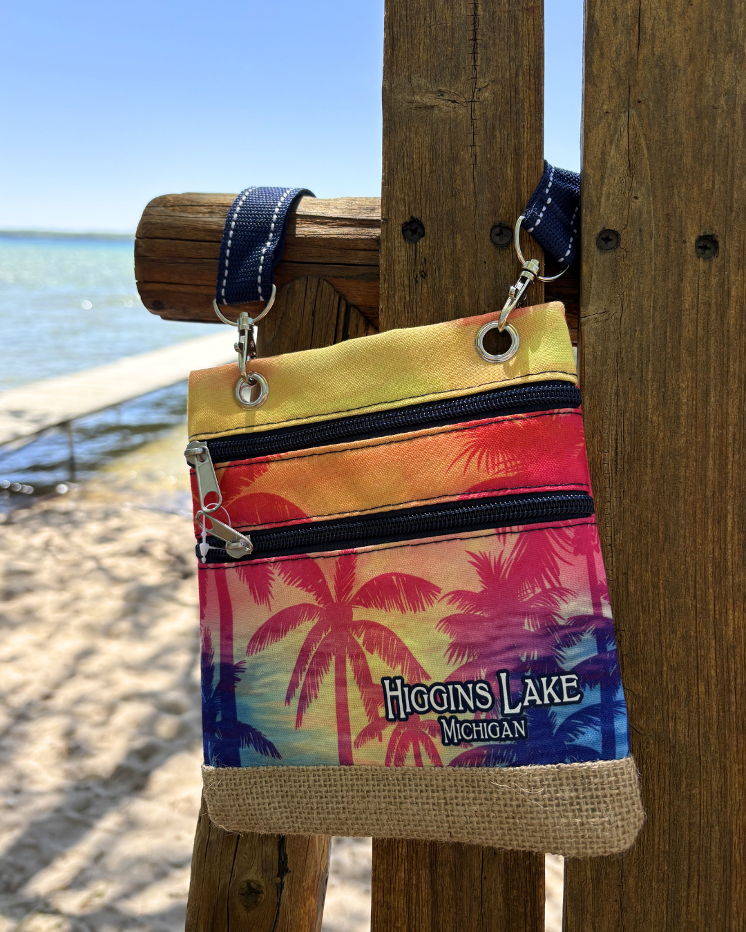 Sunset Palm Trees Strap Bag