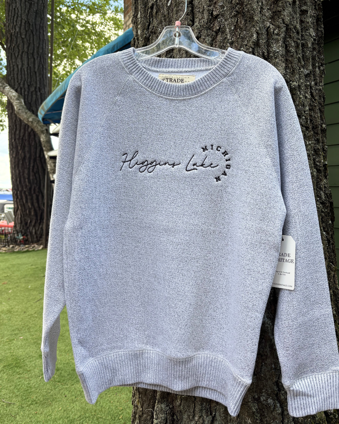 Spiral Embroidered Crew