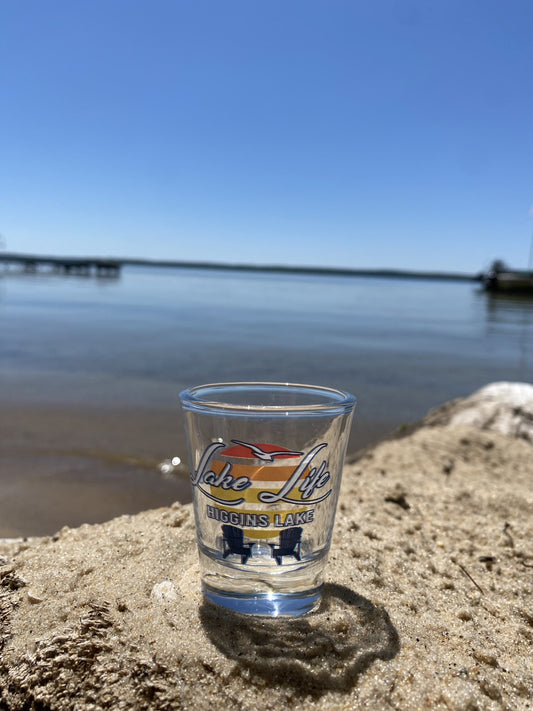 Higgins Lake Shot Glass