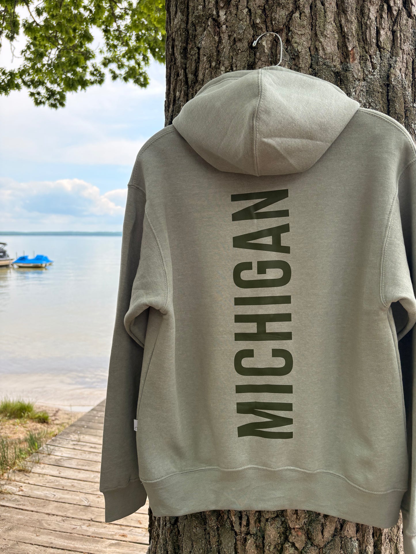 Vertical Michigan Hoodie
