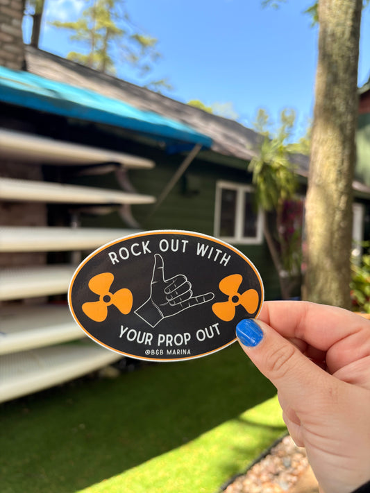 Higgins Lake Rock Out Prop Out Sticker *
