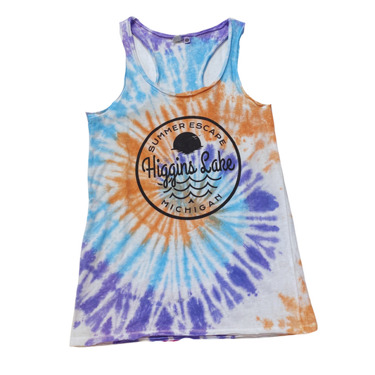 Higgins Lake Tie Dye Racerback Tank