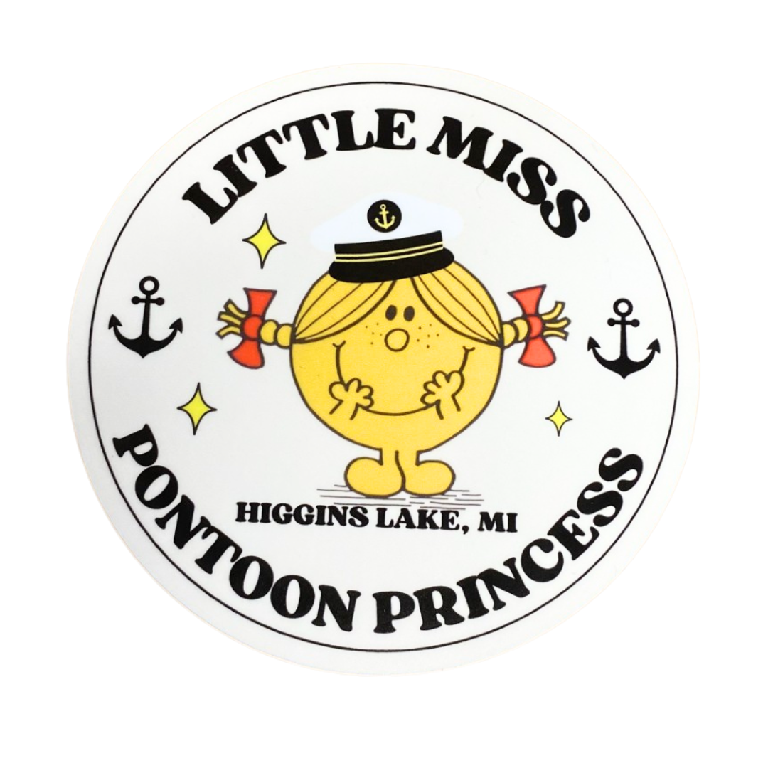 Little Miss Pontoon Princess- Higgins Lake Sticker