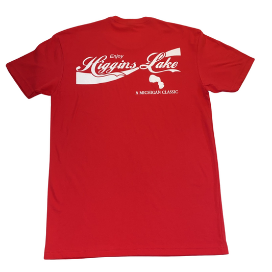 Coca-Cola inspired Higgins Lake Logo Short Sleeve